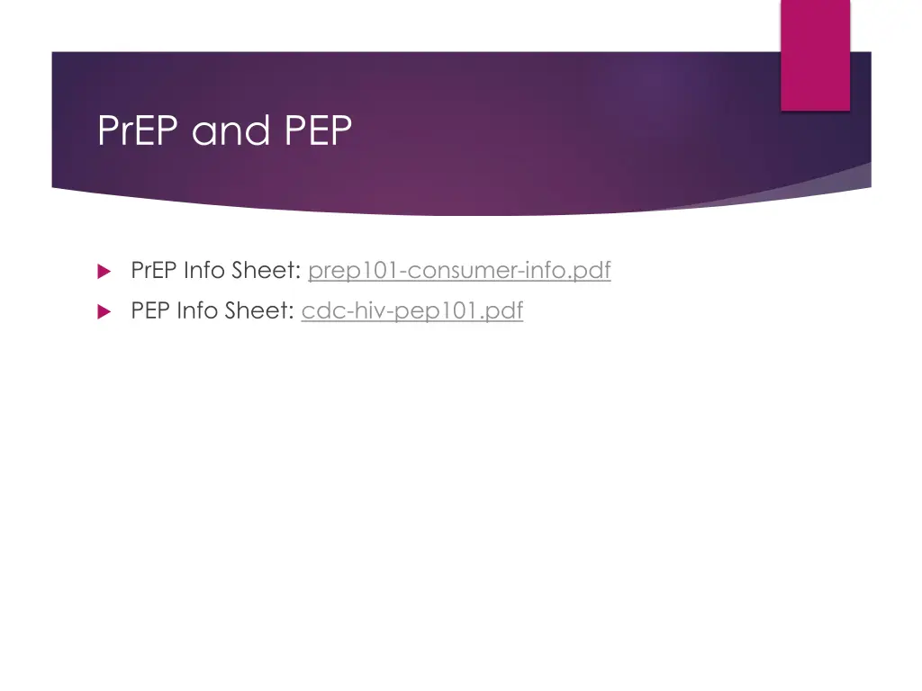 prep and pep