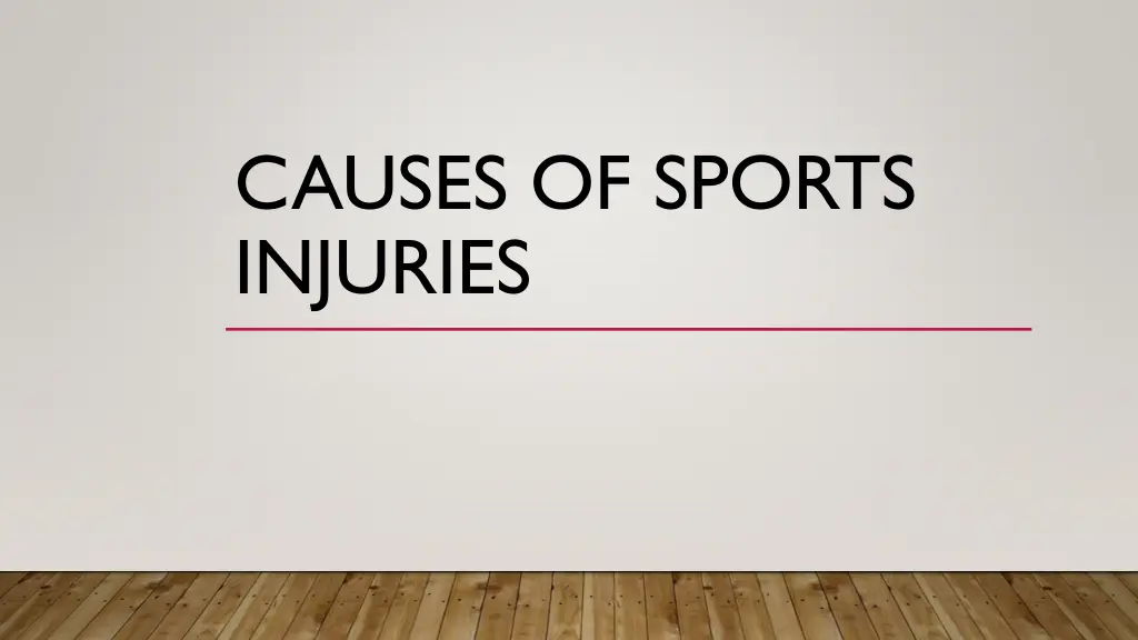 causes of sports injuries