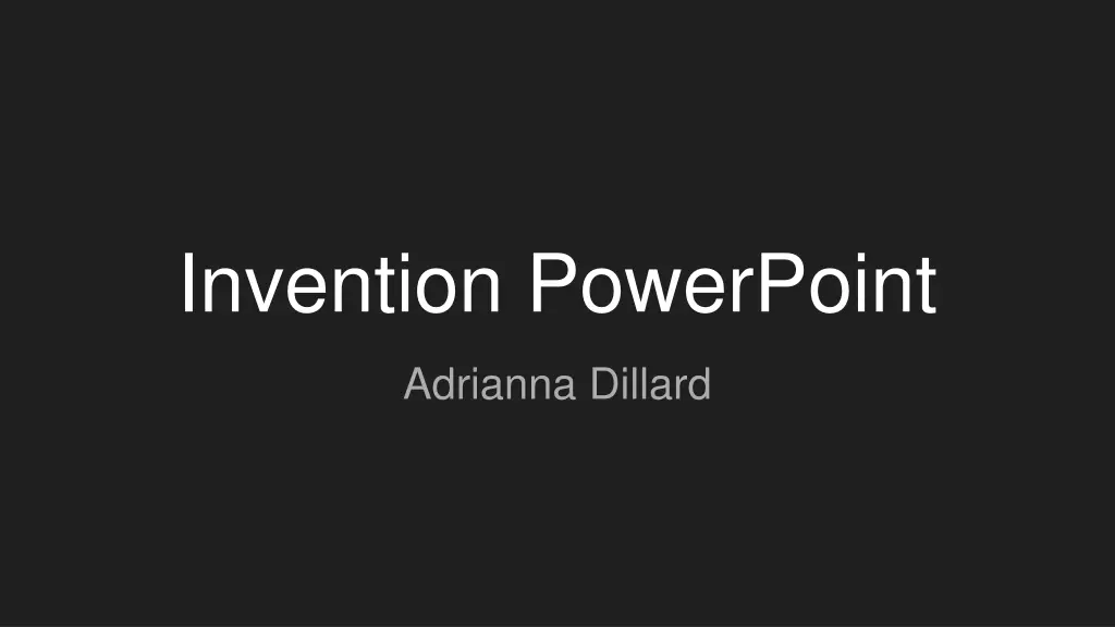 invention powerpoint