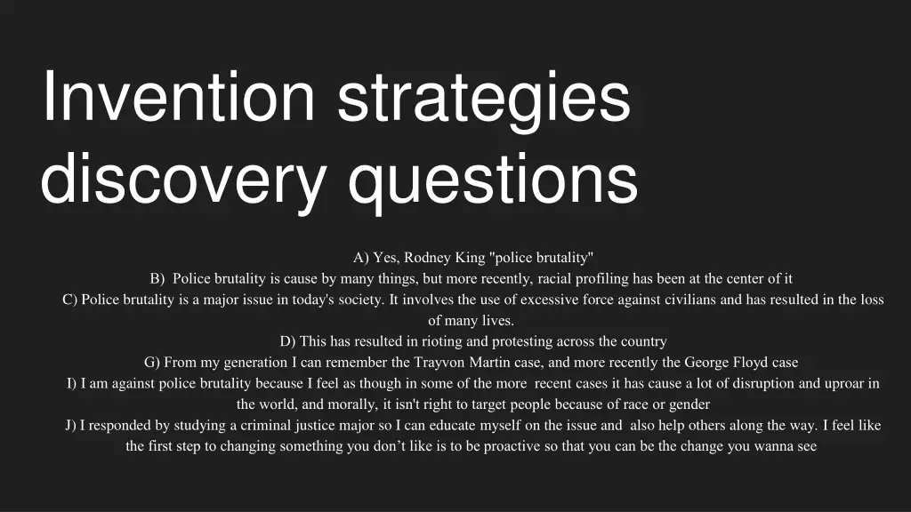 invention strategies discovery questions