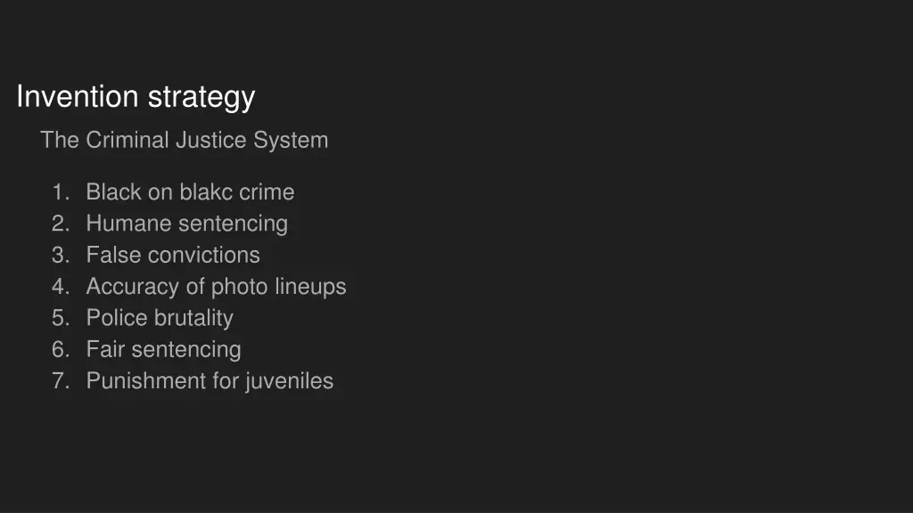 invention strategy