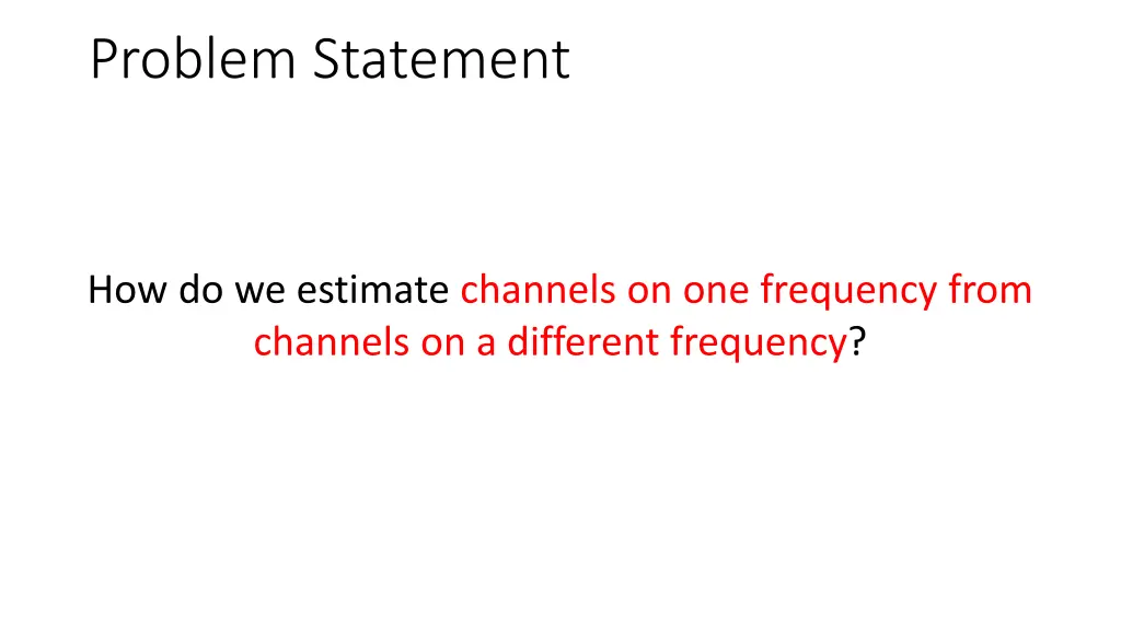 problem statement