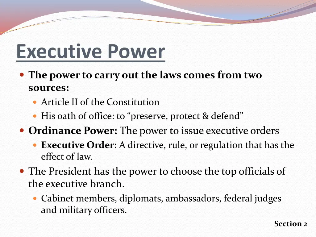 executive power