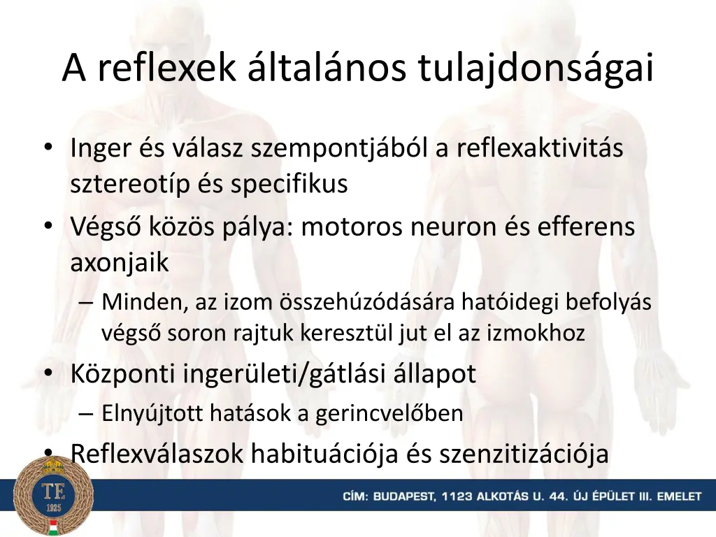 a reflexek ltal nos tulajdons gai