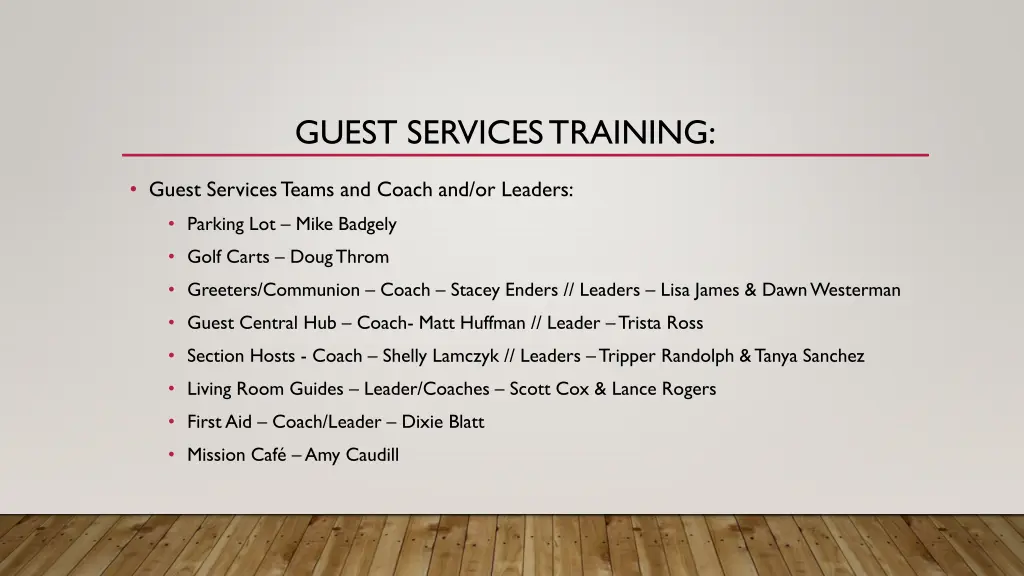guest services training