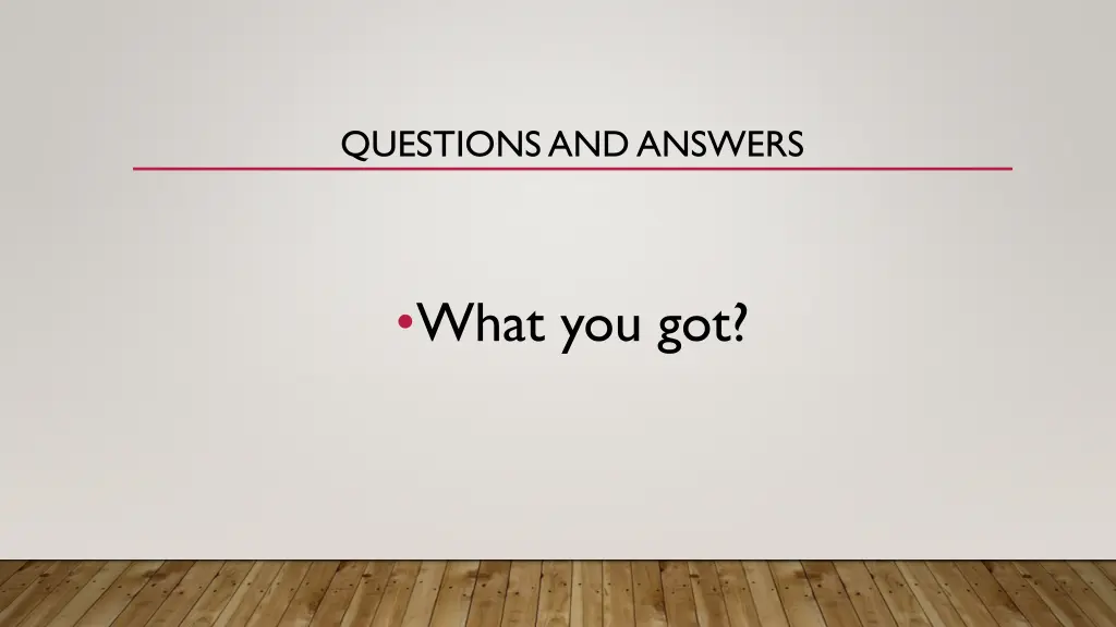 questions and answers
