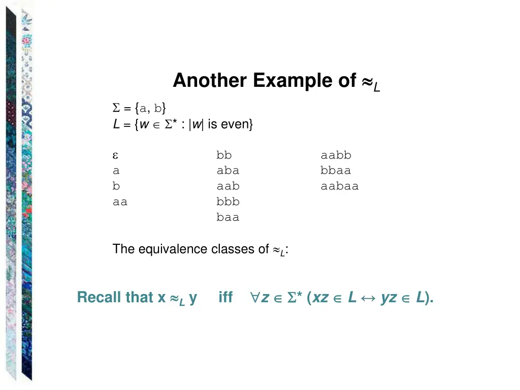 another example of l