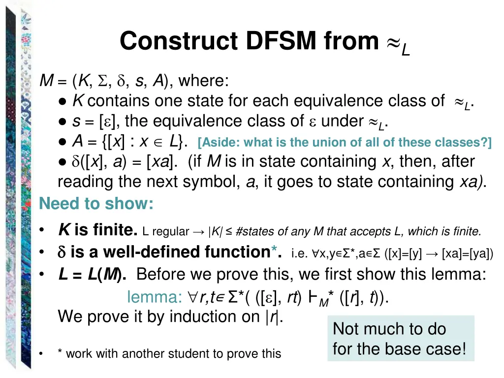 construct dfsm from l