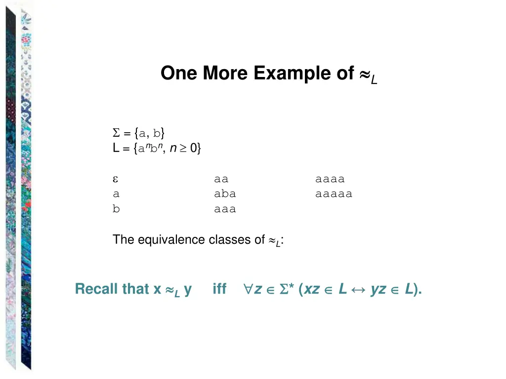 one more example of l