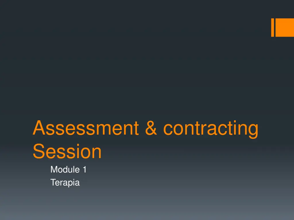 assessment contracting session module 1 terapia
