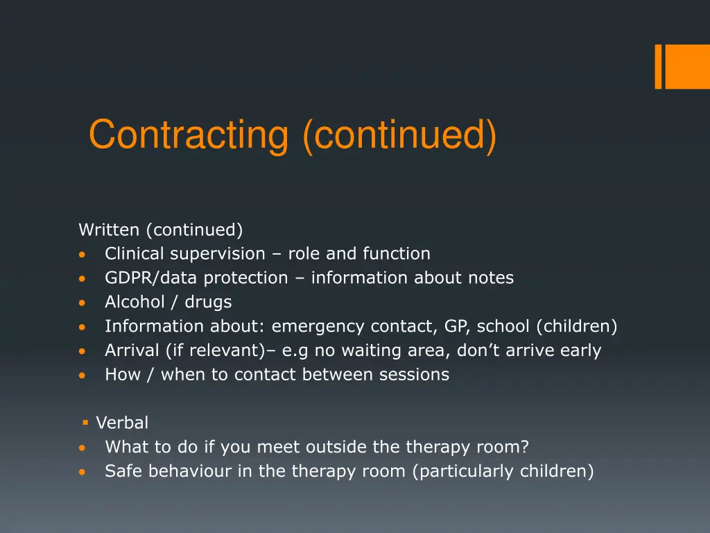 contracting continued