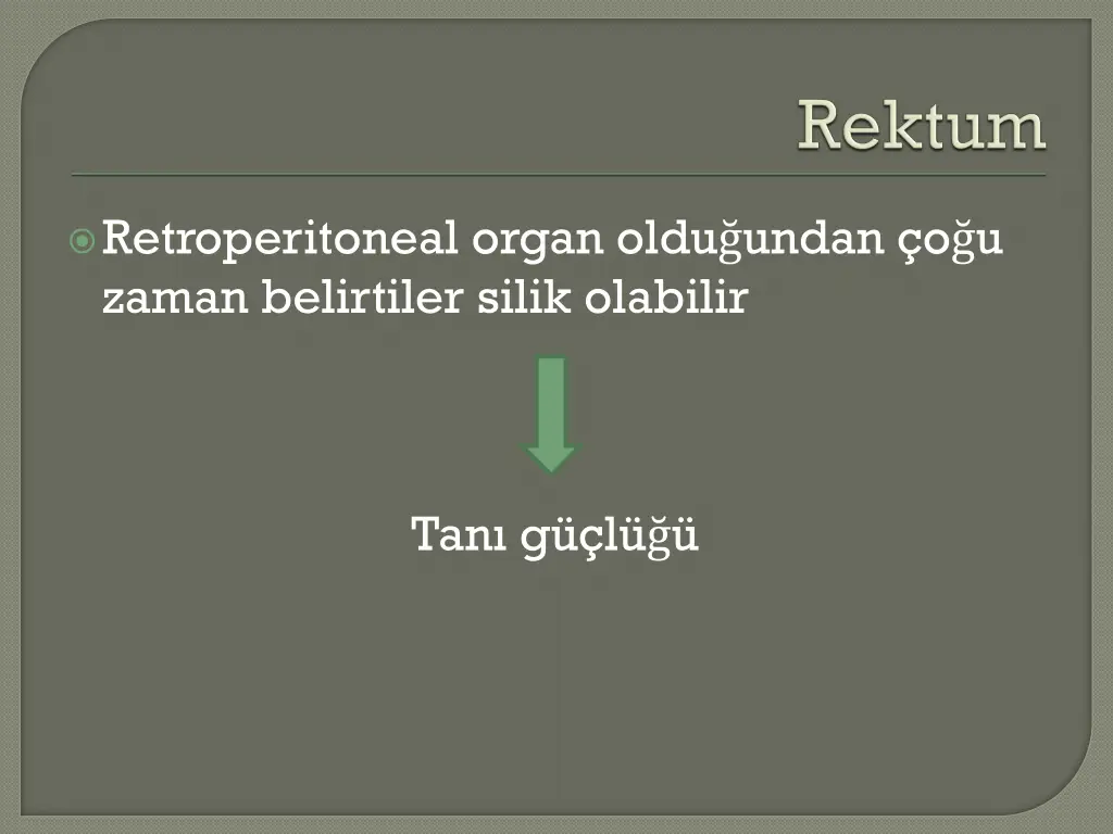 retroperitoneal organ oldu undan o u zaman