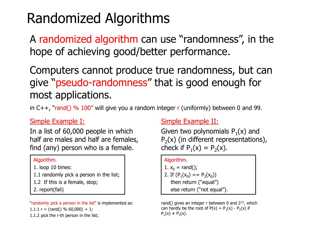 randomized algorithms 7