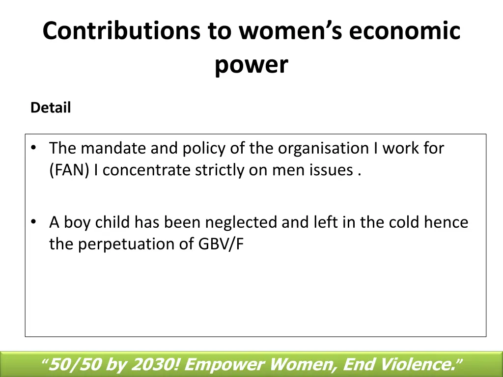 contributions to women s economic power