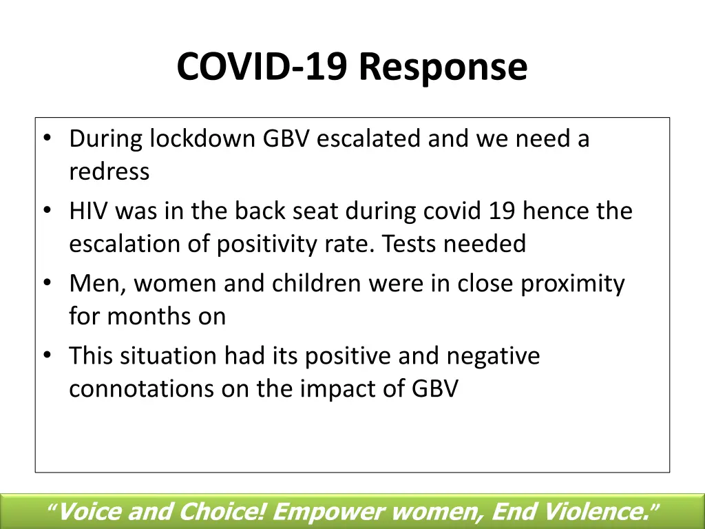 covid 19 response