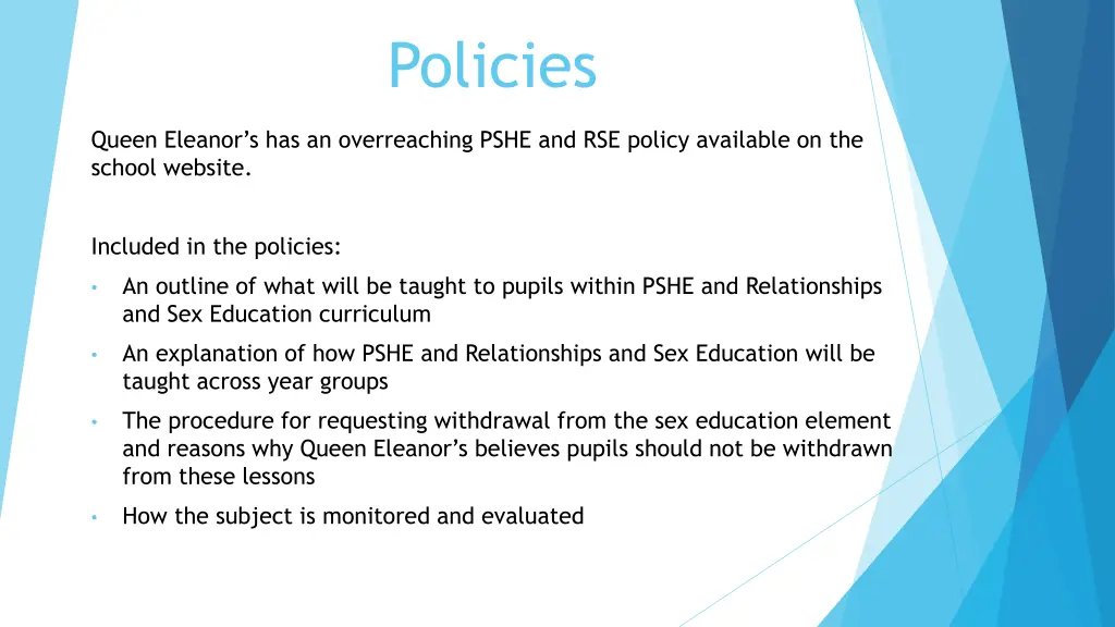 policies