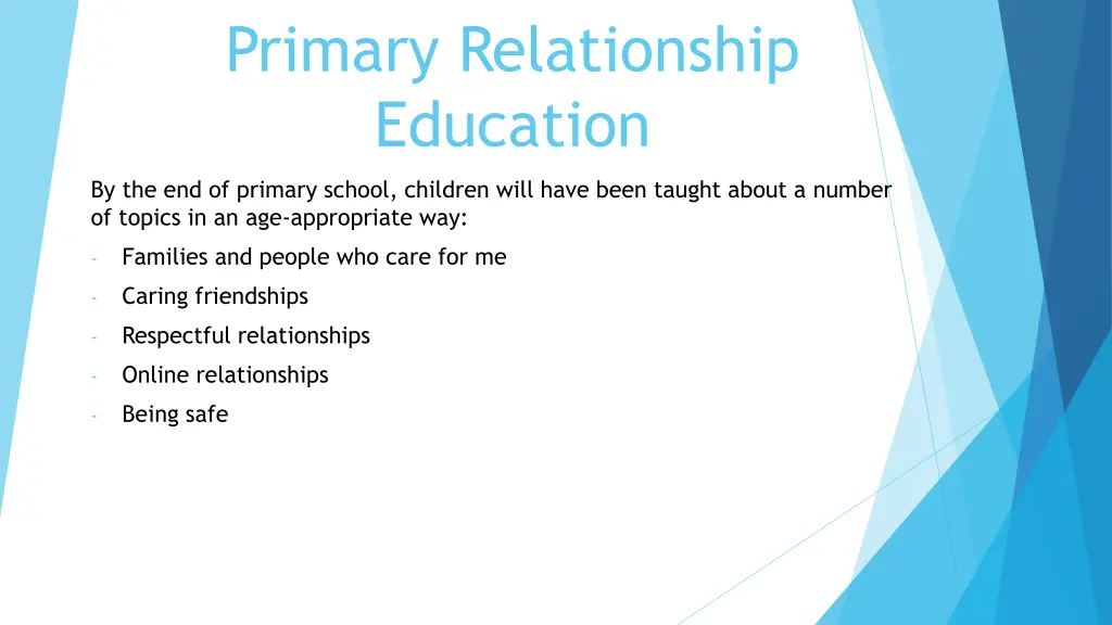 primary relationship education