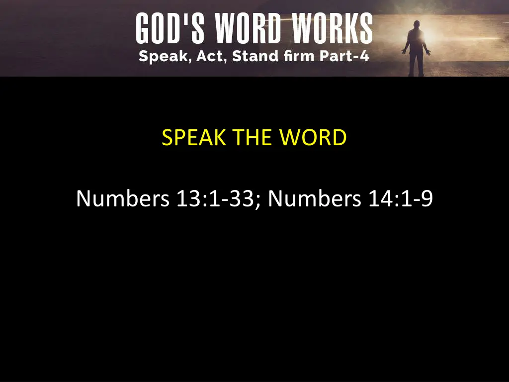 speak the word