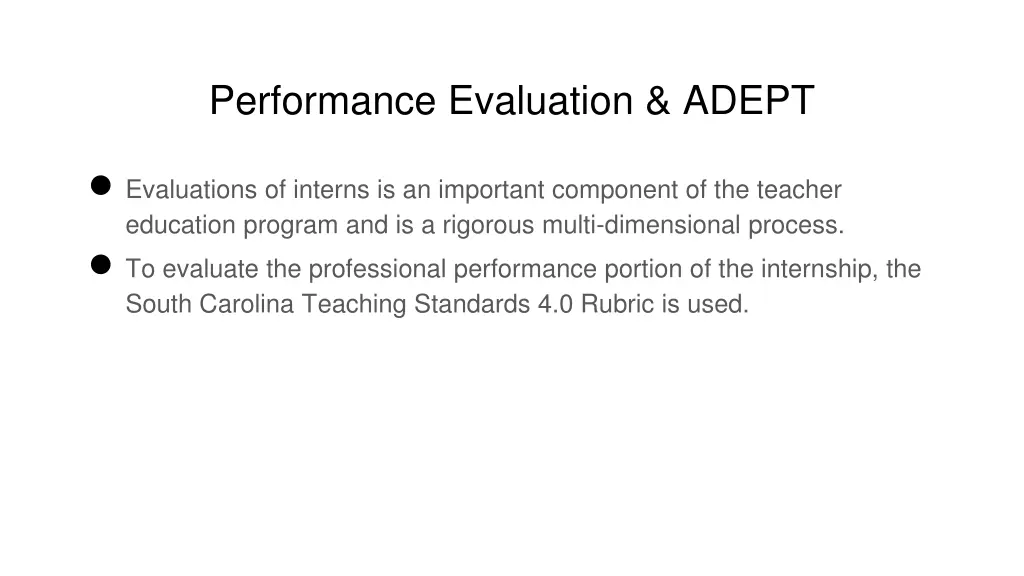 performance evaluation adept