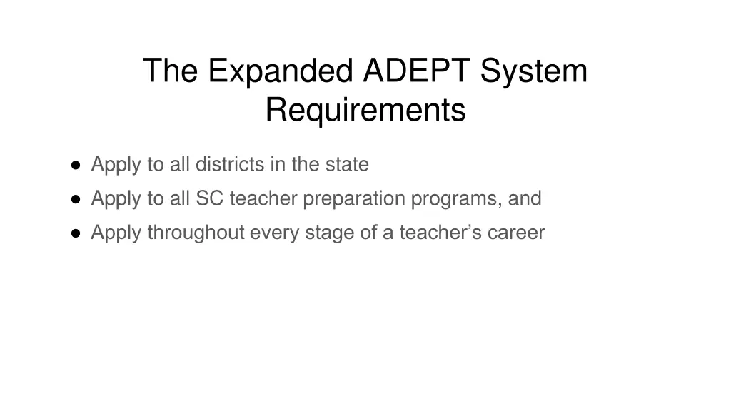 the expanded adept system requirements