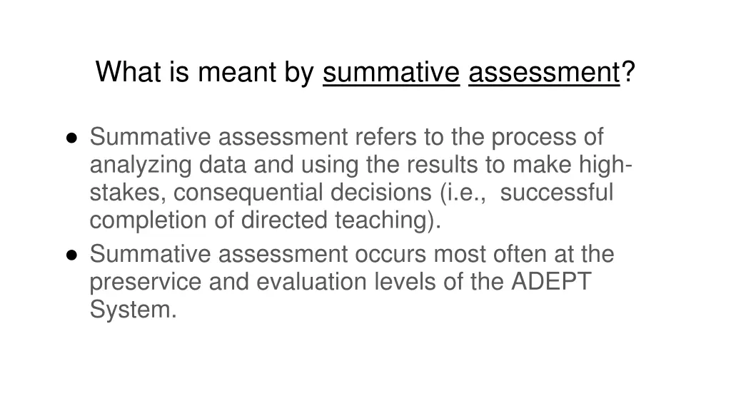 what is meant by summative assessment