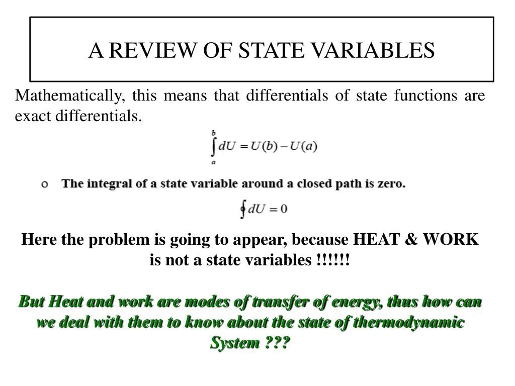 a review of state variables 3