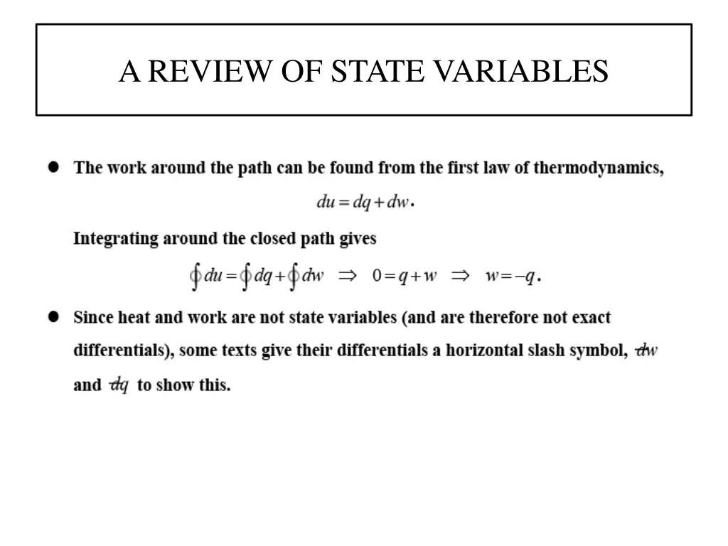 a review of state variables 8