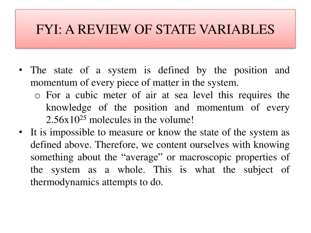 fyi a review of state variables