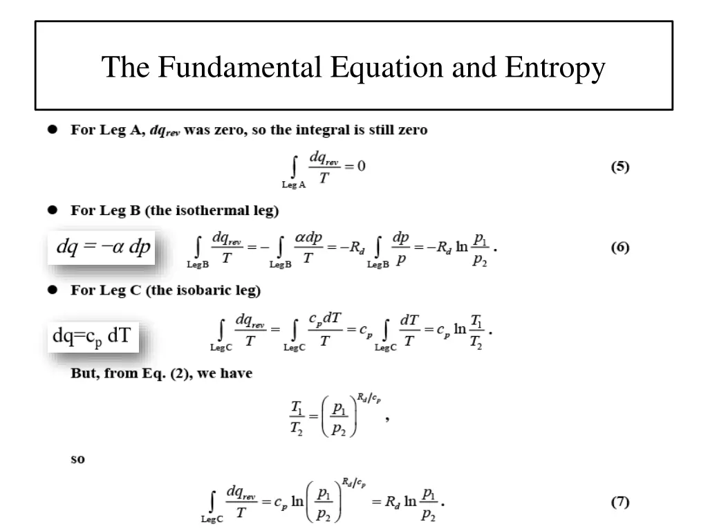 the fundamental equation and entropy 2