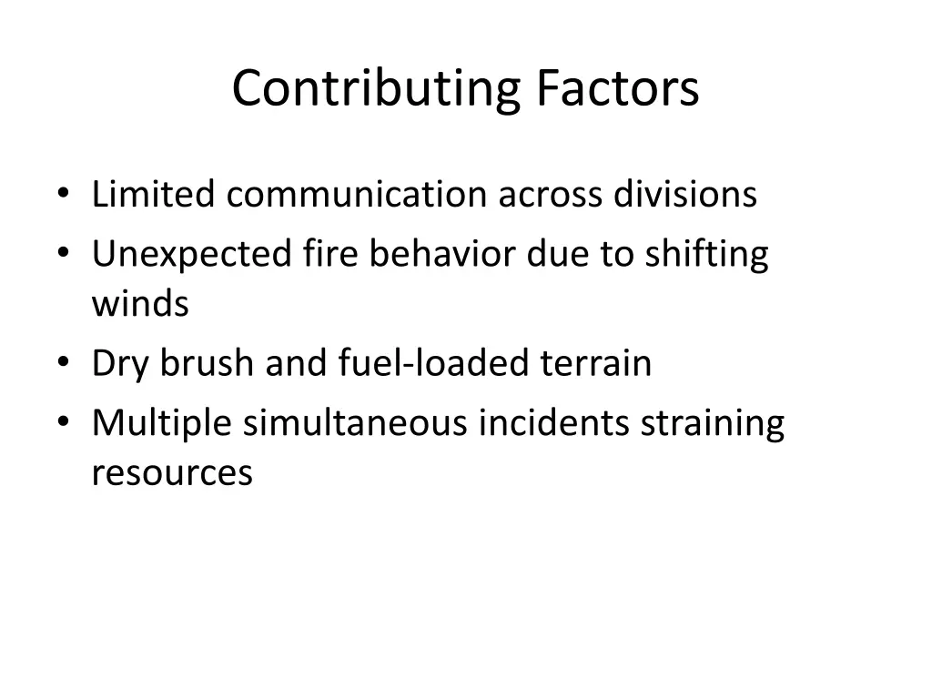 contributing factors