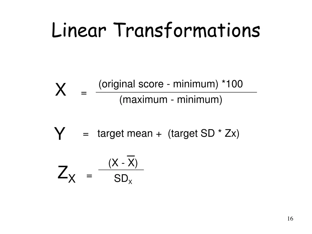 linear transformations