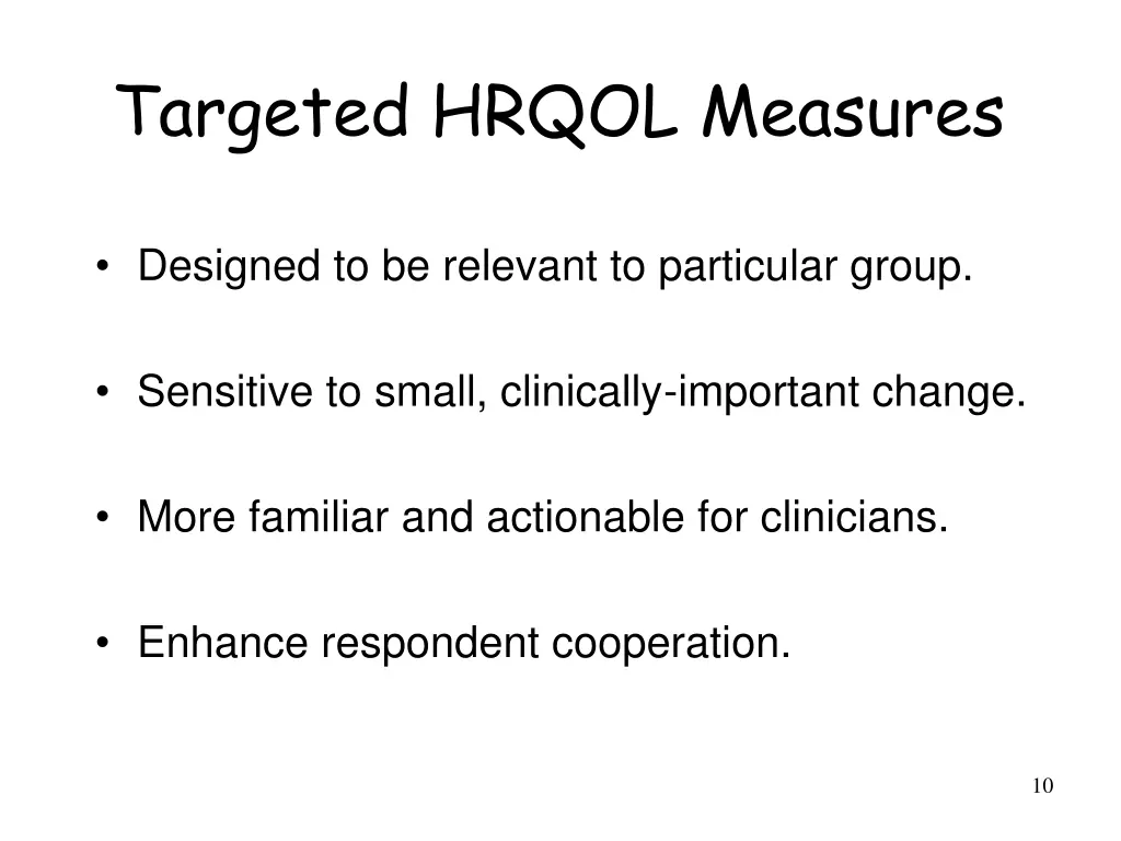 targeted hrqol measures