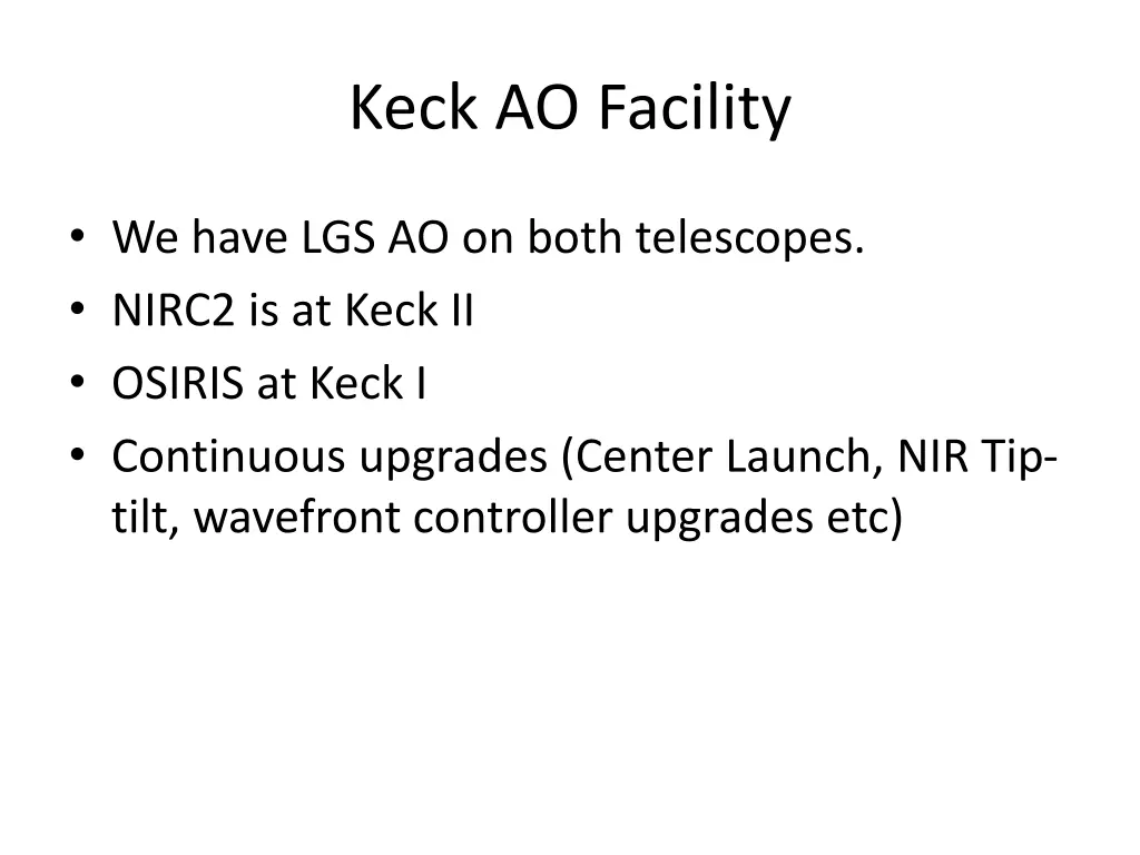 keck ao facility