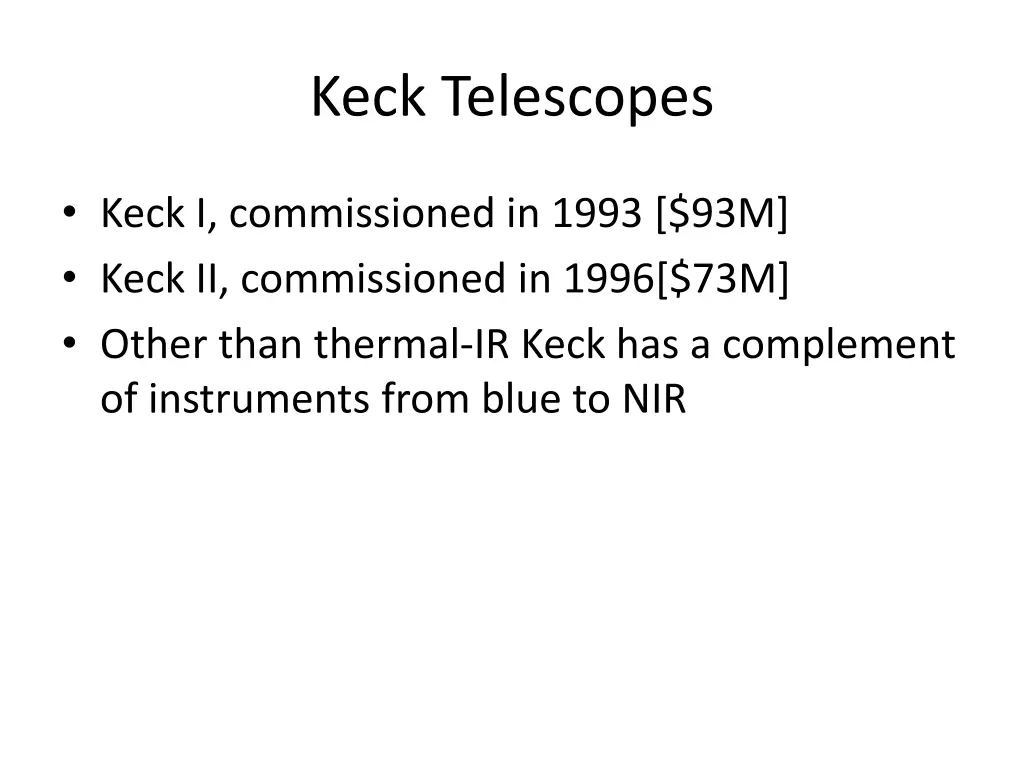 keck telescopes