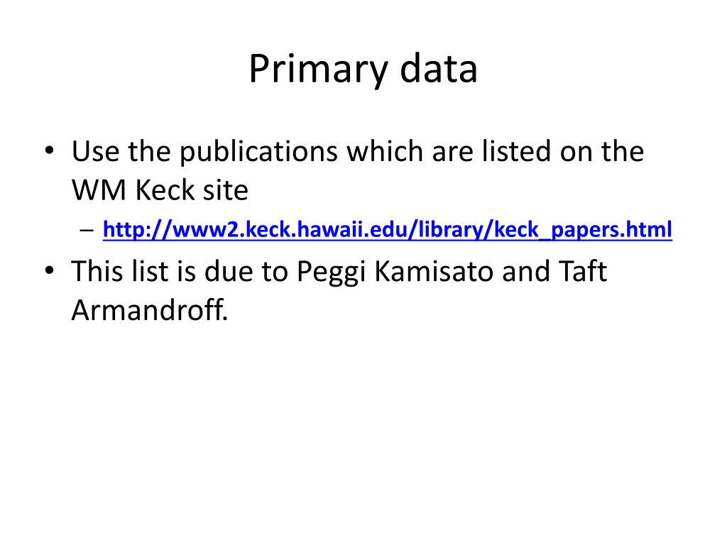 primary data