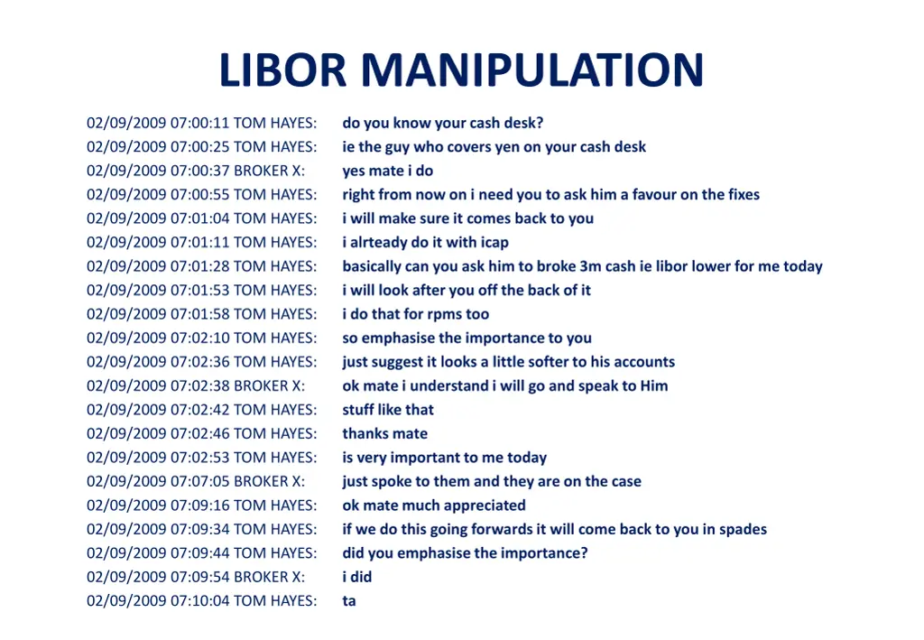 libor manipulation
