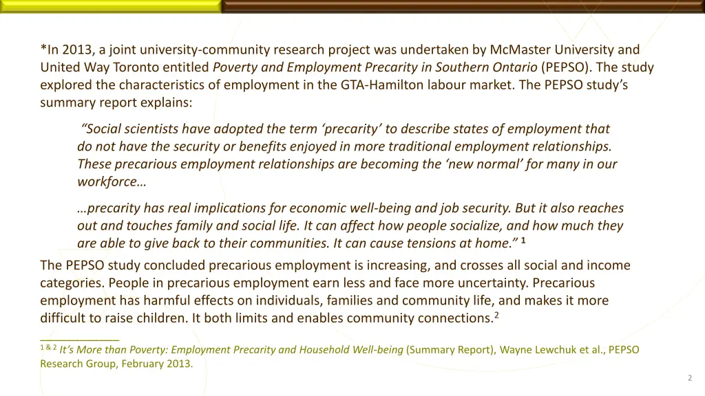 in 2013 a joint university community research