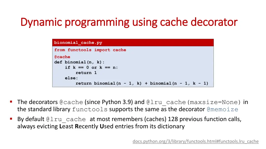 dynamic dynamic programming programming using