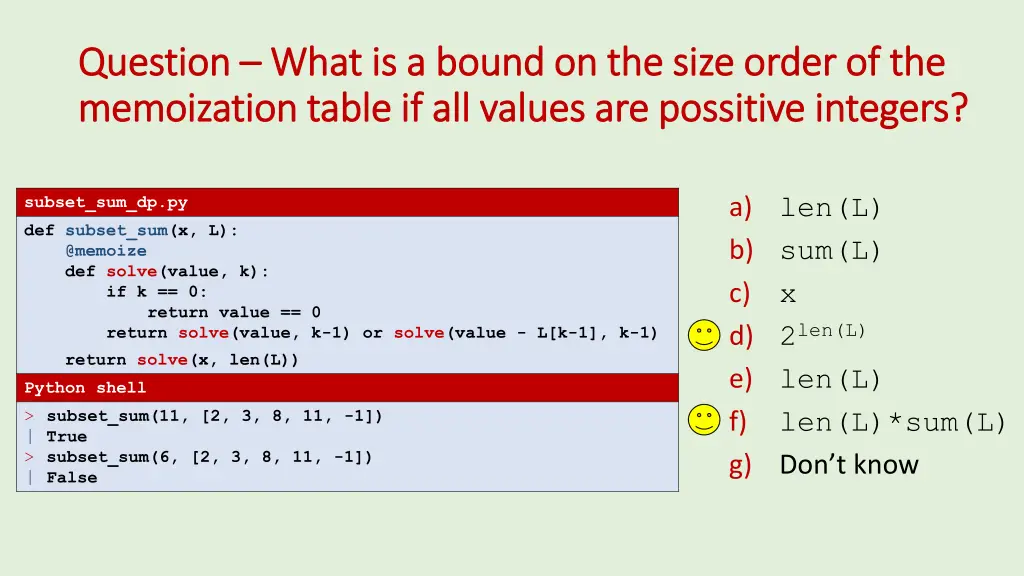 question question what memoization memoization