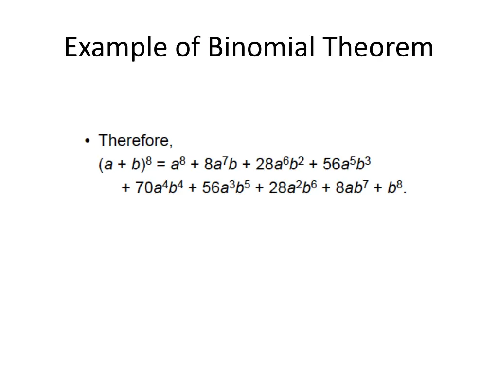 example of binomial theorem 1
