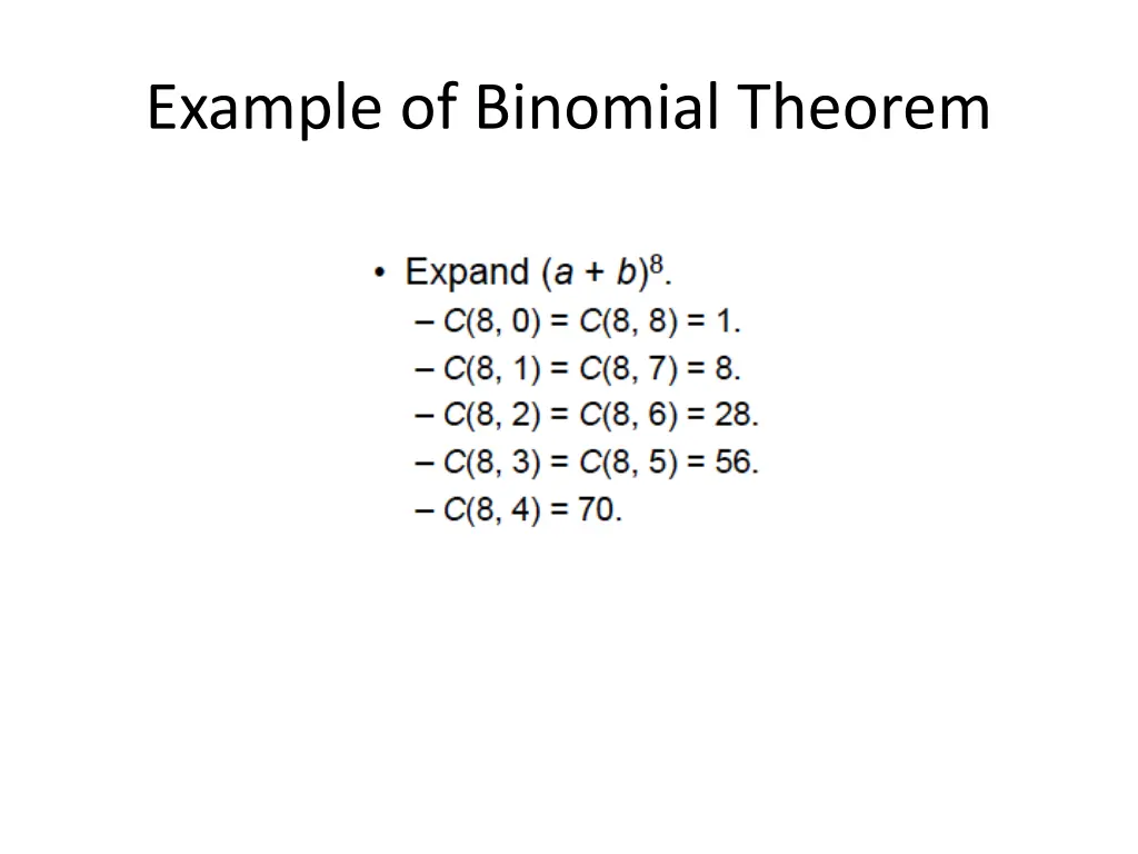 example of binomial theorem