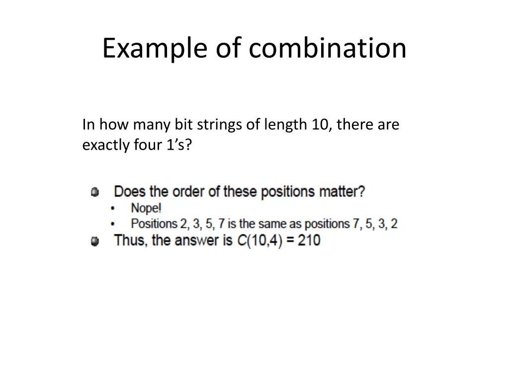example of combination