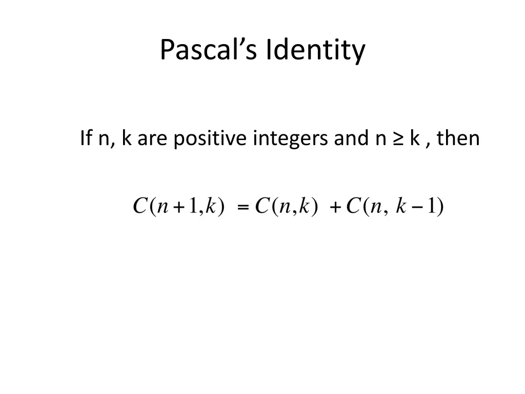 pascal s identity
