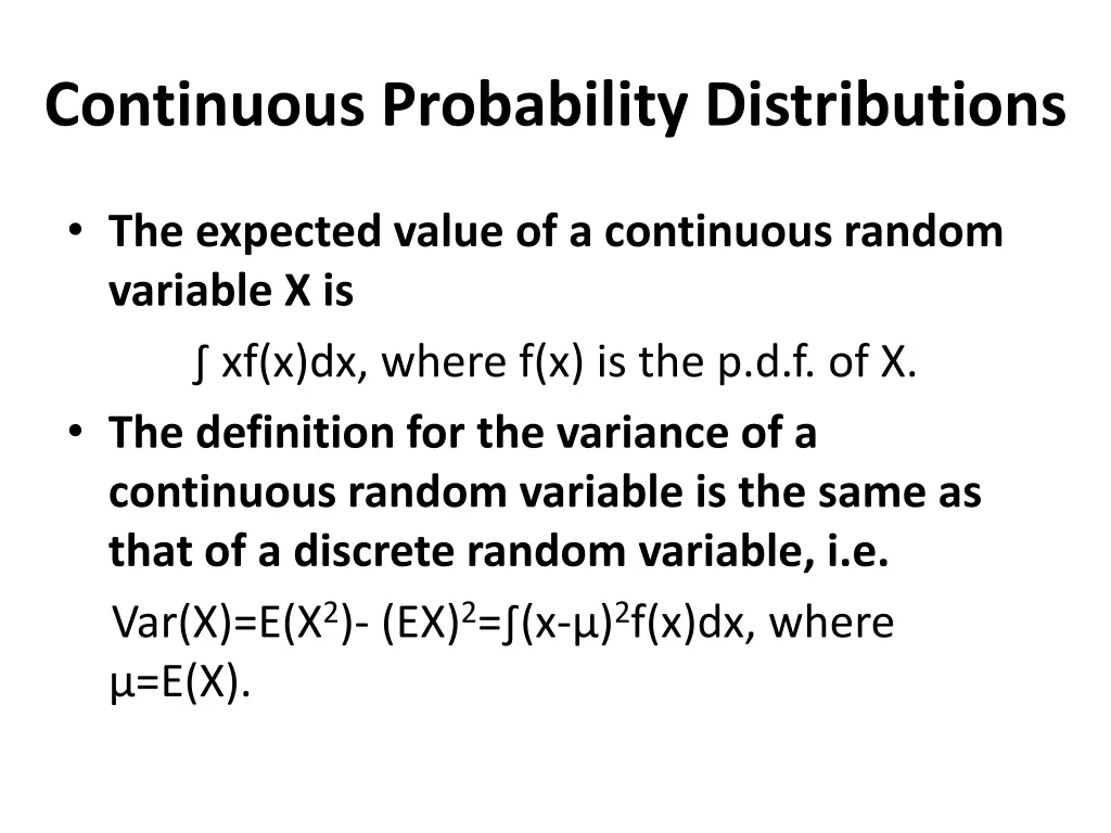continuous probability distributions 2