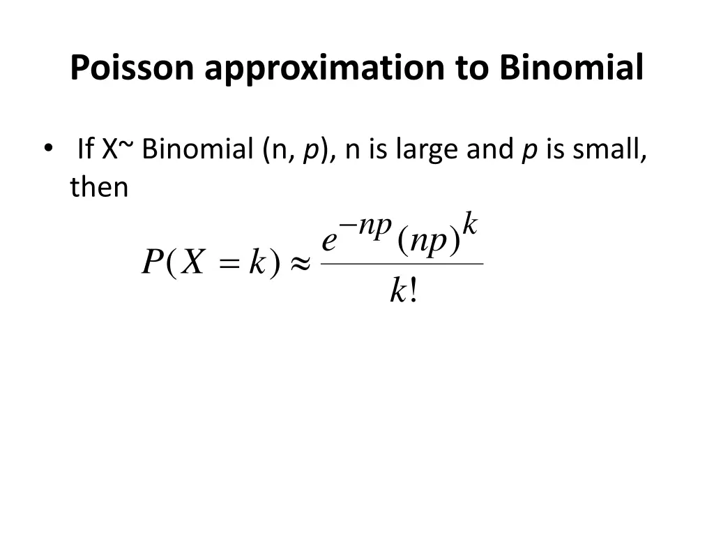 poisson approximation to binomial