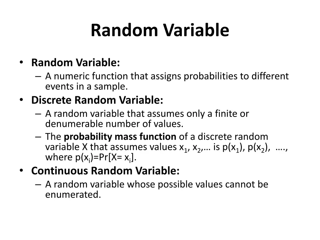 random variable