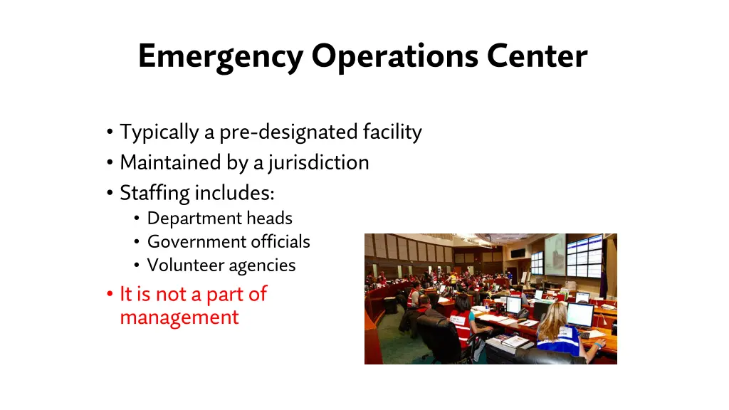 emergency operations center