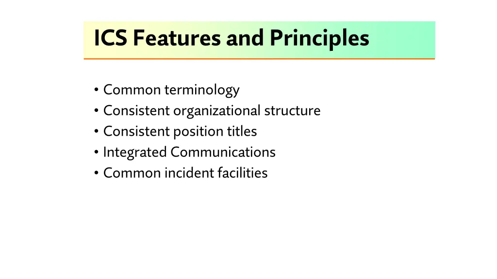 ics features and principles
