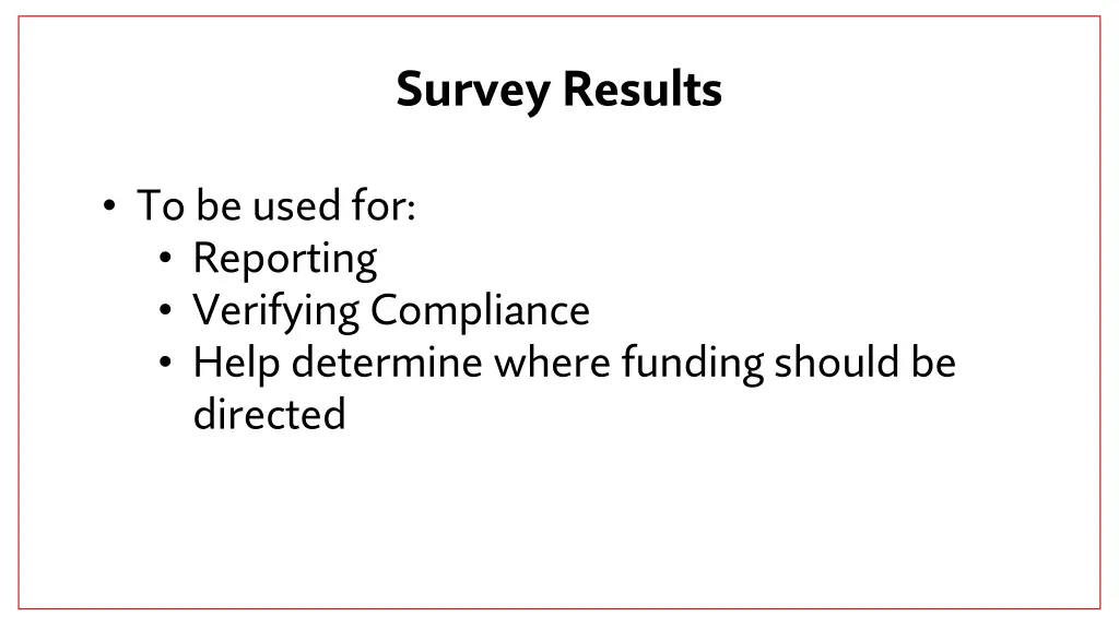 survey results