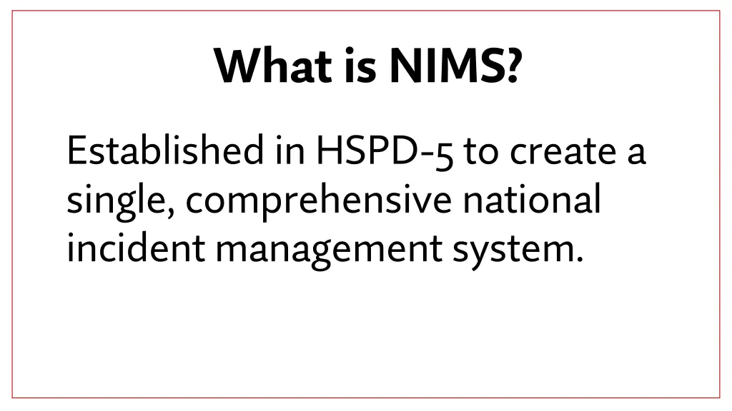 what is nims